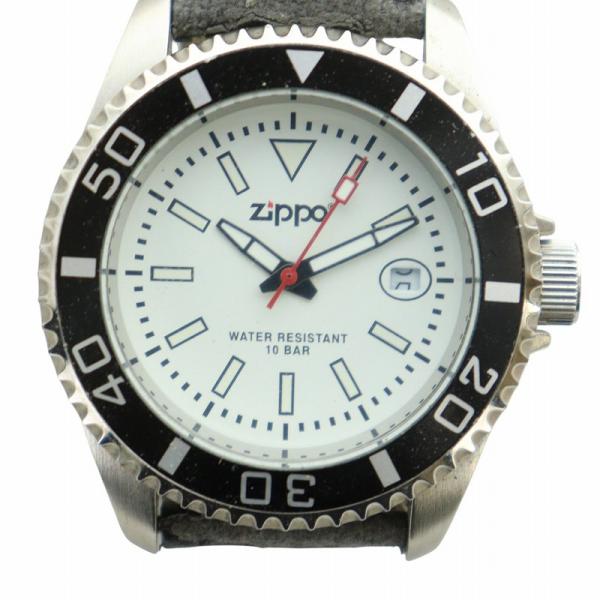ジッポー ZIPPO ZPW003 腕時計 ウォッチ クォーツ 回転ベゼル デイト