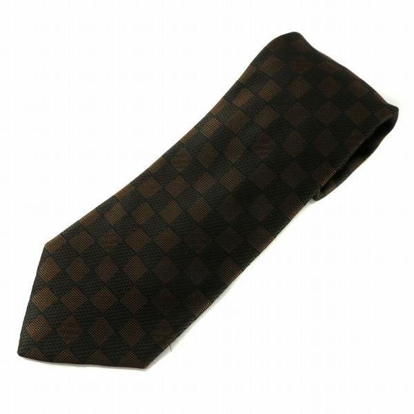 ルイヴィトン LOUIS VUITTON ダミエ ネクタイ 絹 シルク