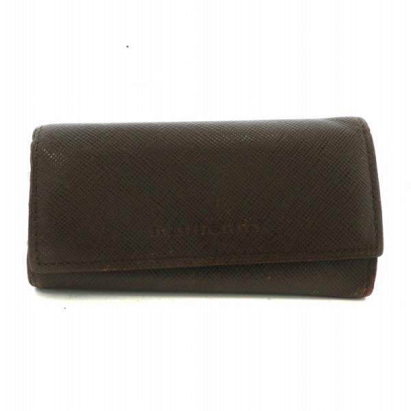 美品 BURBERRYバーバリー 5連キーケース ノバチェック ダーク