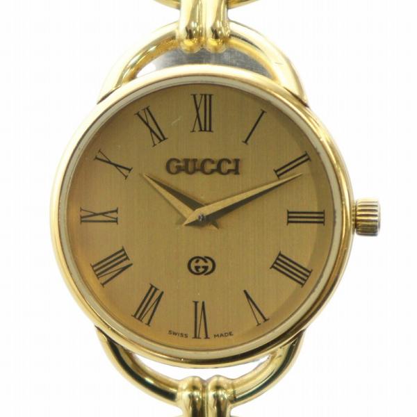 GUCCI グッチ 腕時計 ウォッチ クォーツ ローマン ロゴ レザー