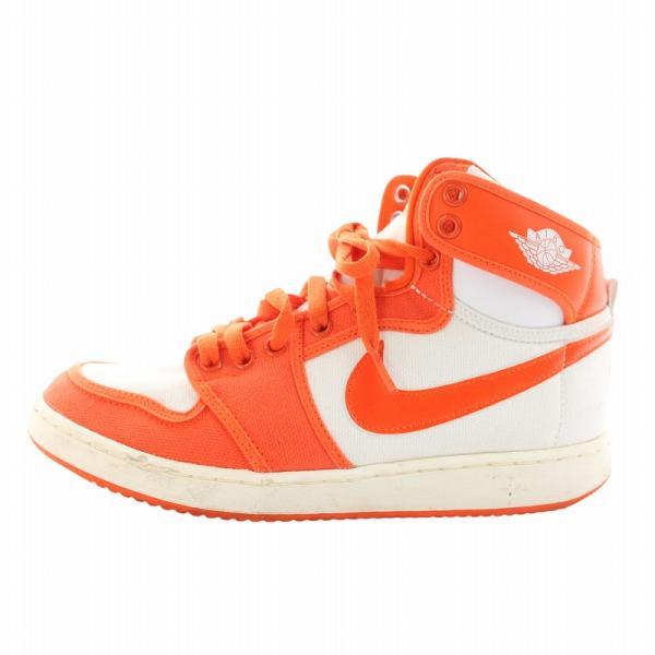 ブックワン　Nike ハイカットスニーカー ホワイト/オレンジ Nike ハイカットスニーカー オレンジ/ホワイト/ブラック - メルカリ