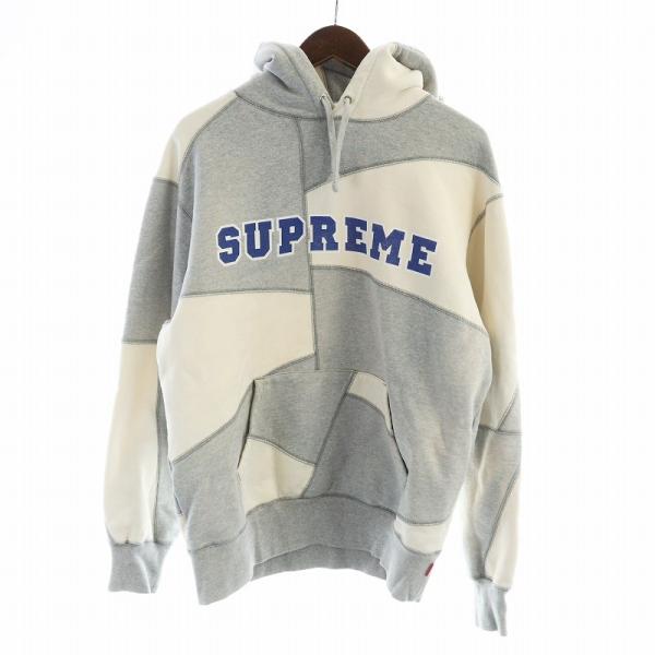 Supreme / PATCHWORK HOODED SWEATAHIRT/パーカー/M/コットン/GRY Supreme（シュプリーム） SUPREME 20AW patchwork hooded sweatshirt