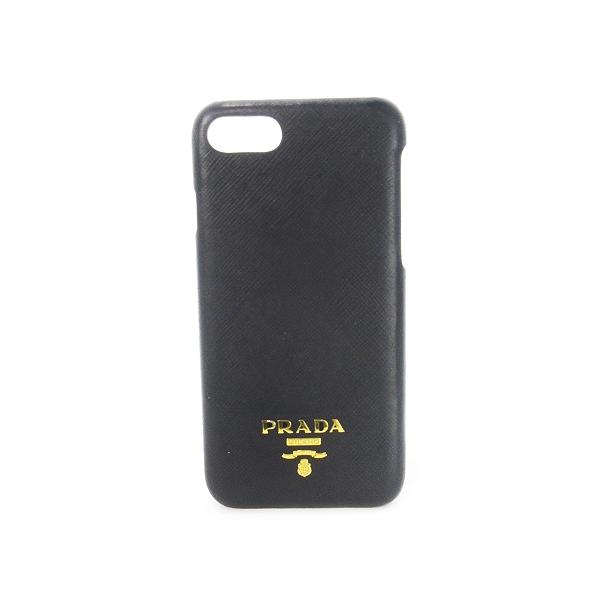 【微美品】PRADA　プラダ　iPhoneケース SE 7 8 サフィアーノ　黒 PRADA（プラダ） PRADA iPhone 7 8 SE SE2 スマホケース カバー