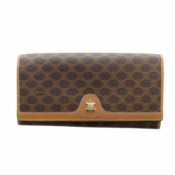 CELINE セリーヌ 長財布 ウォレット PVC レザー マカダム柄 ロゴ