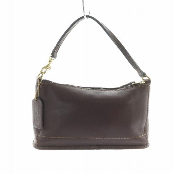 COACH コーチ オールドコーチ ハンドバッグ ミニ レザー ロゴ 茶