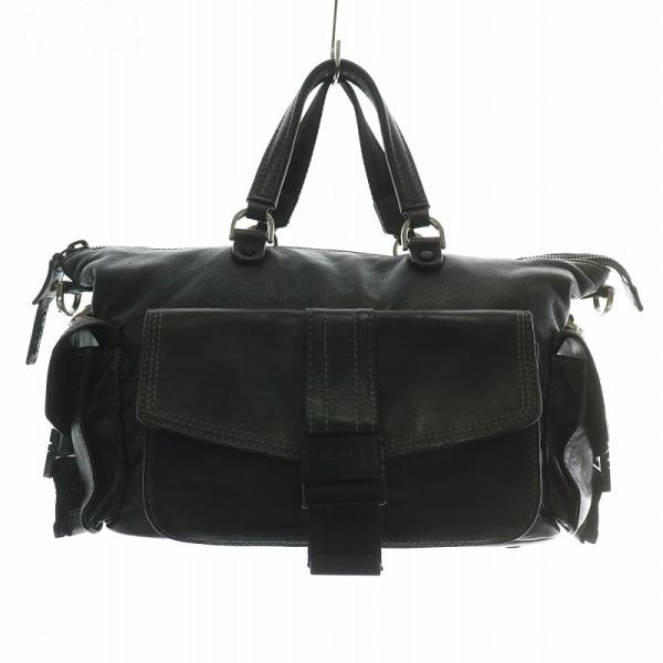 DIESEL ディーゼル ハンドバッグ ショルダー 2WAY レザー ロゴ