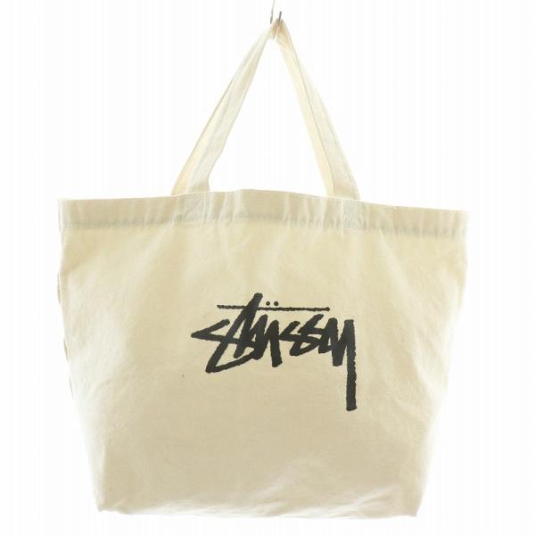 STUSSY ステューシー トートバッグ ハンド キャンバス オープン