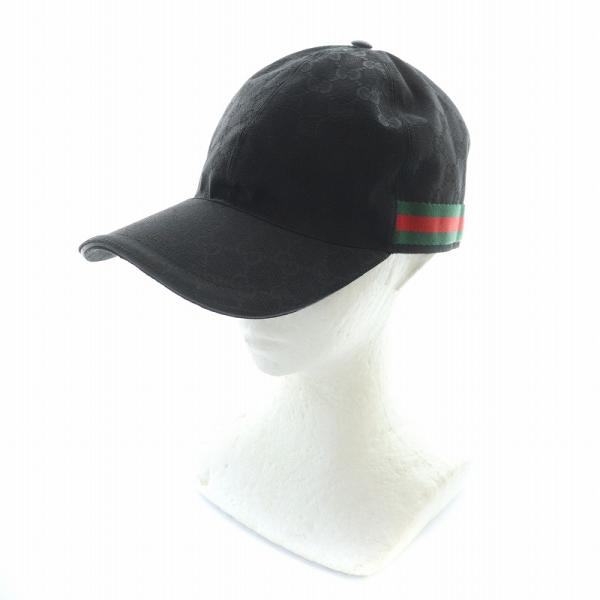 GUCCI グッチ キャップ 帽子 野球帽 GGキャンバス ロゴ シェリー