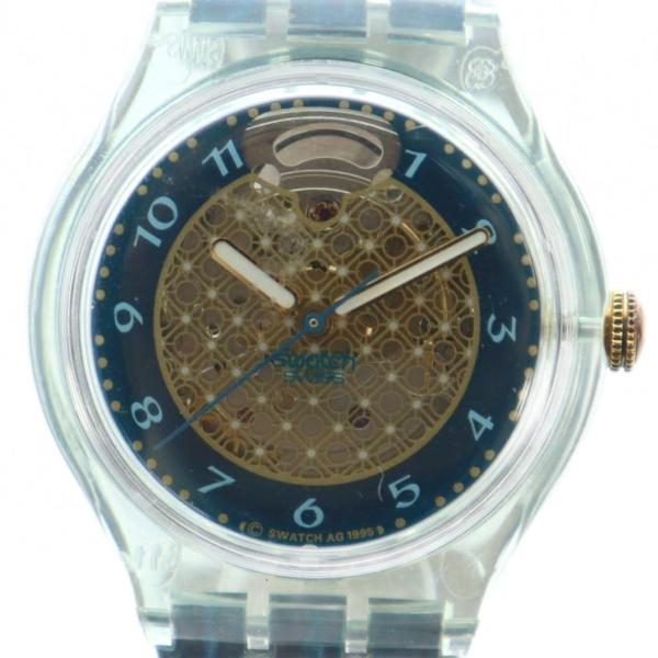 スウォッチ SWATCH 腕時計 ウォッチ 自動巻き スケルトン クリア ロゴ