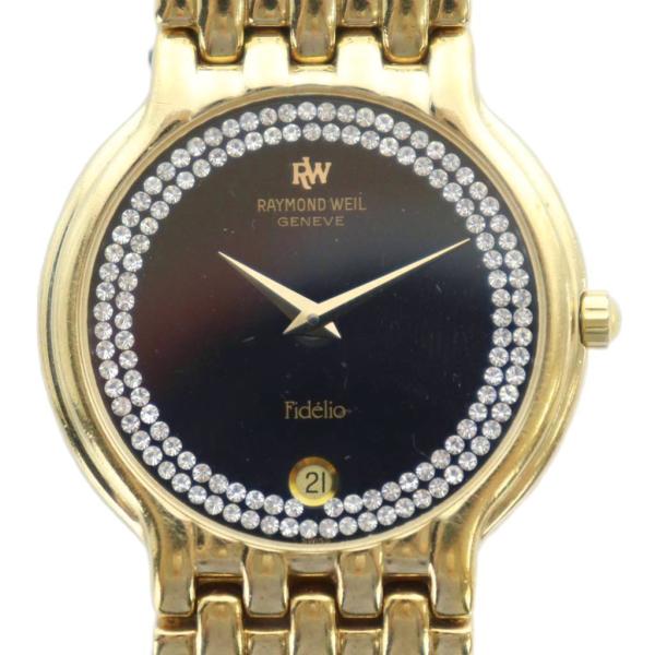 ☆値下げ☆【美品】RAYMOND WEIL ラインストーンクォーツ腕時計ゴールド 18K レイモンドウィル ラインストーン 石付き クォーツ ゴールド