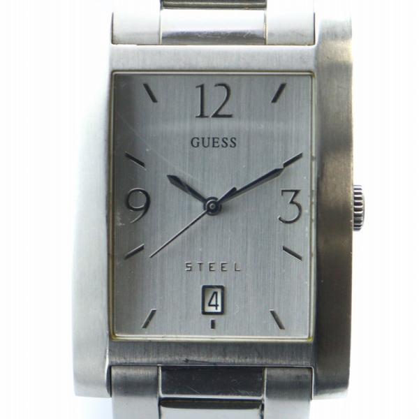 ゲス GUESS 腕時計 ウォッチ クォーツ カレンダー付き シルバー文字盤