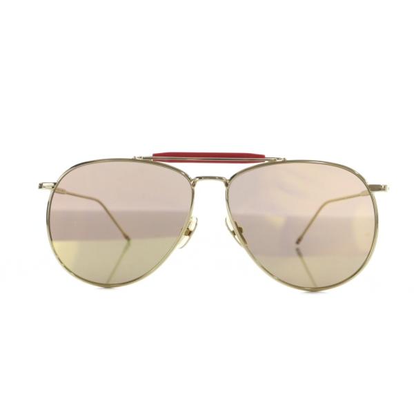 THOM BROWNE トムブラウン 【美品】TB-015-LTD-SLV-62 ツーブリッジ ティアドロップ 62□15-144 美品 THOM BROWNE トムブラウン TB-015-LTD-SLV-62 ツーブリッジ