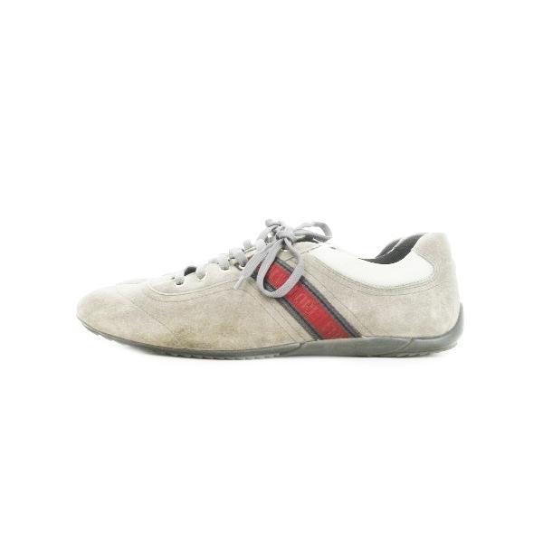 フェラガモFERRAGAMO 新品グレービジュースウェードスニーカー23.5 フェラガモFERRAGAMO 新品グレービジュースウェードスニーカー23.5