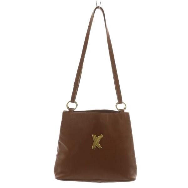 【極美品/希少】パロマピカソ ショルダーバッグ Xロゴ ゴールド金具 ブラウン Paloma Picasso - 【極美品/希少】パロマピカソ ショルダーバッグ X