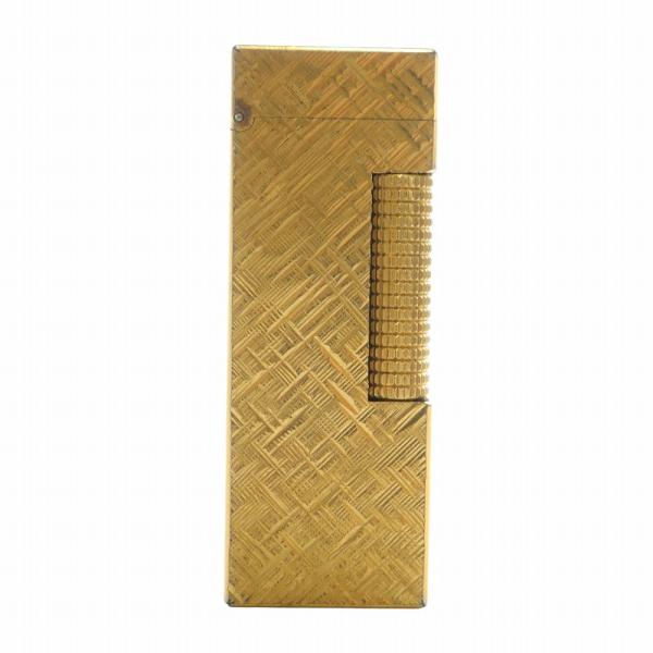 Dunhill - ダンヒル dunhill ガスライター 喫煙具 ローラー式 総柄 ゴールド色 dunhill ダンヒル ライター ガスライター タバコ 喫煙具