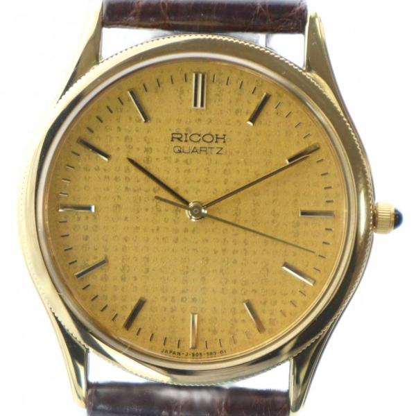 RICOH リコー GP30 ELEMEX 腕時計 ウォッチ クォーツ レザーベルト
