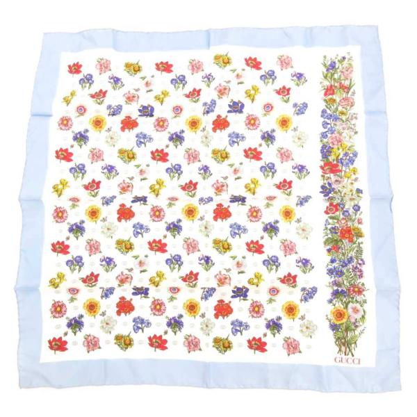 GUCCI（グッチ） スカーフ シルク 絹100％ フラワー 花柄 インター