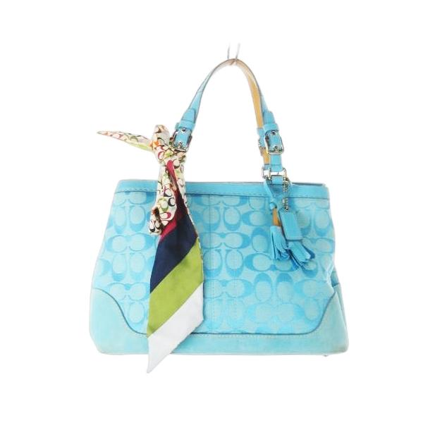 COACH（コーチ） ハンドバッグ キャンバス レザー 革 スエード