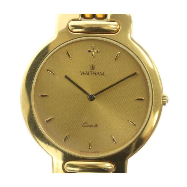 ウォルサム WALTHAM 腕時計 ウォッチ クォーツ ゴールドカラー 金色