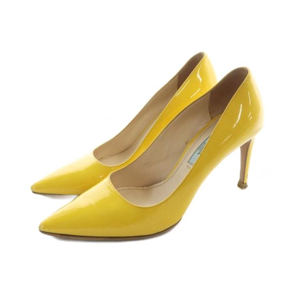 PRADA（プラダ） パンプス ハイヒール ロゴ ポインテッドトゥ エナメル