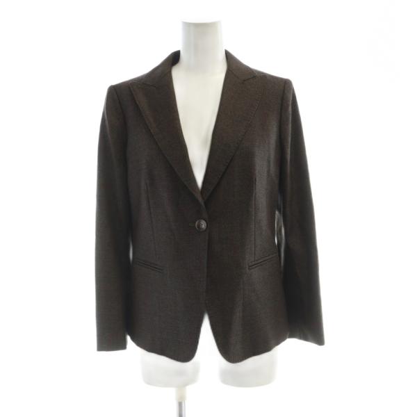 新品級 白タグ マックスマーラ テーラードジャケット ウール M 黒 ラメ マックスマーラ 最高級白タグ テーラードジャケット 44 リネン混