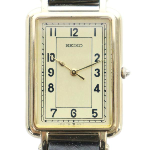 セイコー SEIKO 7321-603A 腕時計 ウォッチ クォーツ レザーベルト