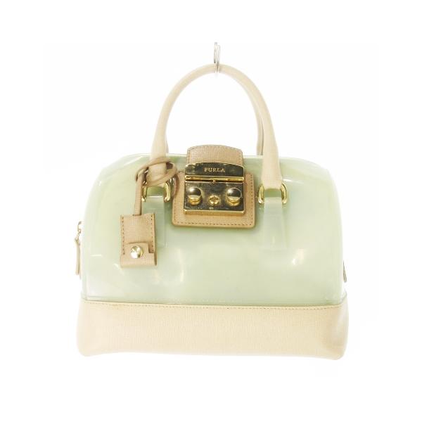 FURLA（フルラ） キャンディバッグ ミニボストン ハンド ビニール 緑