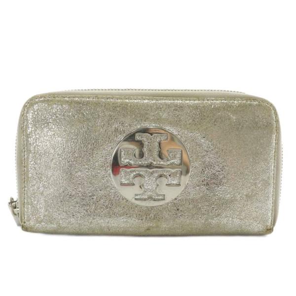 TORY BURCH（トリーバーチ） 長財布 レザー ラウンドファスナー ロゴ