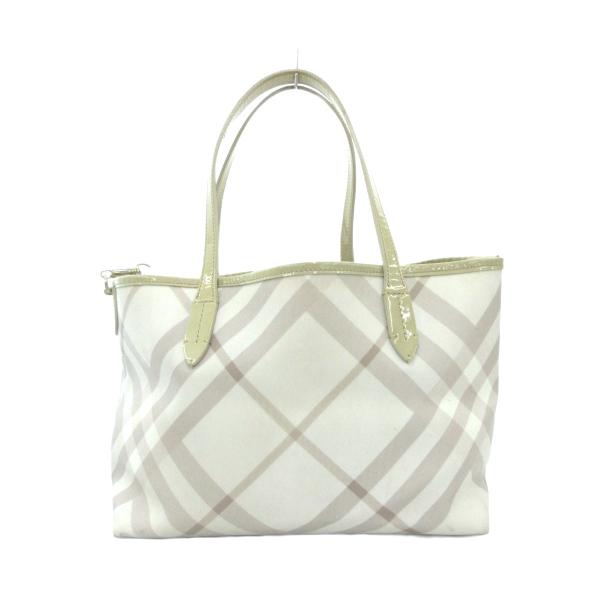 【中古】バーバリー BURBERRY トートバッグ チェック柄 ポーチ ベージュ /AE ■GY18 レディース BURBERRY（バーバリー） トートバッグ チェック柄 ポーチ ベージュ /AE