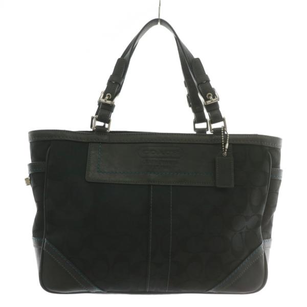 COACH（コーチ） ハンドバッグ キャンバス レザー シグネチャー 総柄