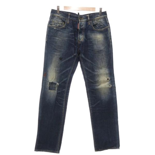 DSQUARED2（ディースクエアード） ダメージ加工ワッペンデニム パンツ