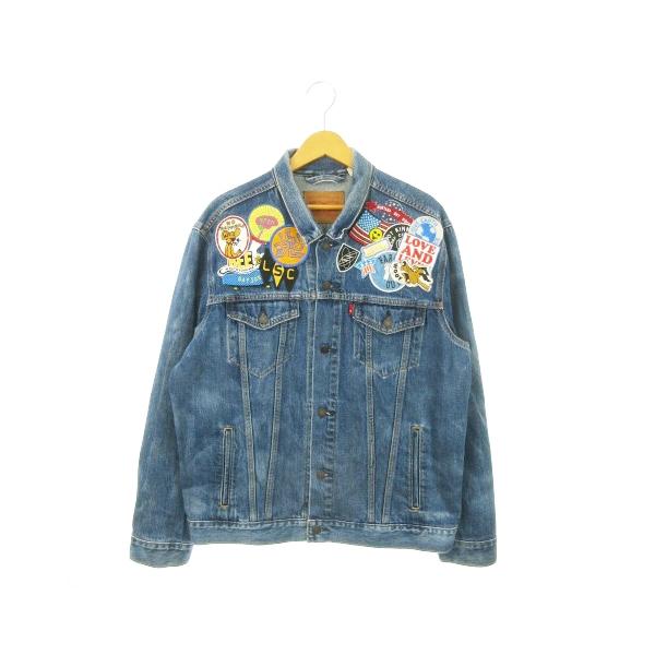 【中古】Levi's デニムジャケット Gジャン ジージャン トラッカージャケット ブランクタブ ワッペン 犬 タコ XL 青 Levi's（リーバイス） デニムジャケット Gジャン ジージャン