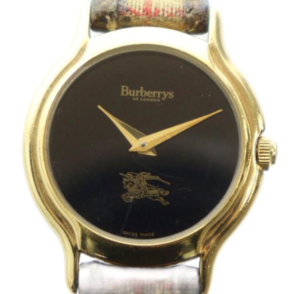 BURBERRY バーバリー 腕時計 ゴールド チェック柄 クォーツ 不動 美品 バーバリー ロンドン BURBERRY LONDON 腕時計 ウォッチ ノバチェック