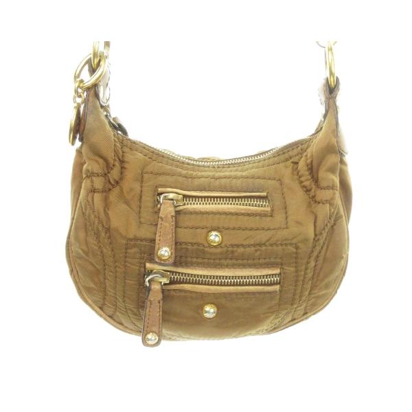 【中古】トッズ TOD'S ショルダーバッグ ナイロン レザー 革 ロゴチャーム 茶 ブラウン /AO11 ■GY11 レディース トッズ TOD'S ショルダーバッグ ナイロン レザー 革 ロゴチャーム 茶