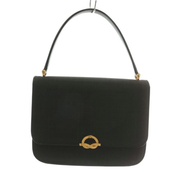 コンテス Comtesse ハンドバッグ ホースヘアー レザー ゴールド金具 黒