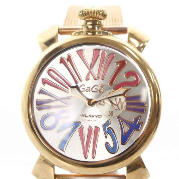 ガガミラノ GaGa MILANO MANUALE 46 腕時計 ウォッチ クォーツ ロゴ
