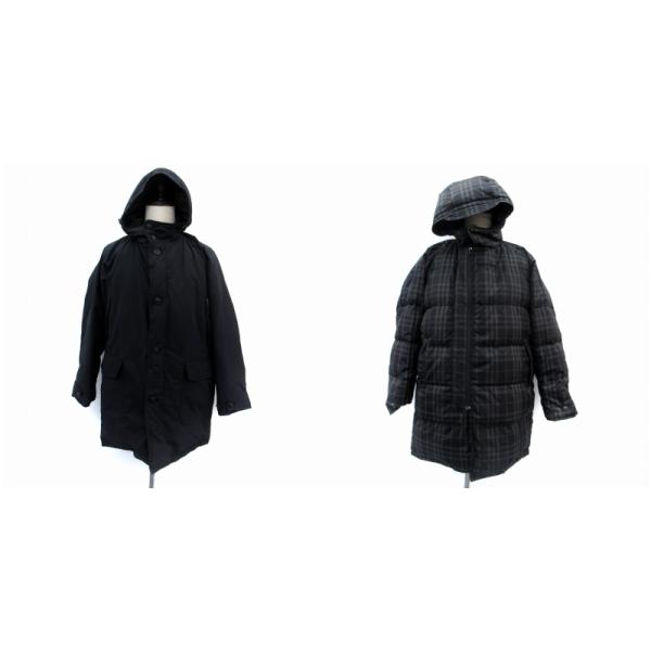バーバリー ロンドン ダウンコート ロング丈 リバーシブル チェック柄