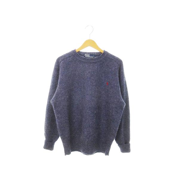 美品　ポロバイラルフローレン　ウールクルーネックセーター　厚手　ポニー刺繍 POLO RALPH LAUREN（ポロ・ラルフローレン） ポロ バイ ラルフローレン