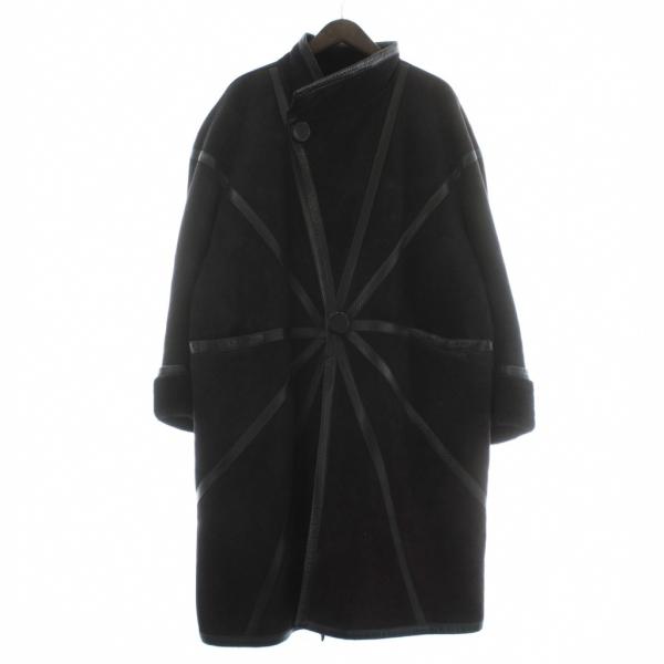 【中古】Christian Dior BOUTIQUE FOURRURE ムートンコート アウター ボア スエード レザー ロング 黒 Christian Dior（クリスチャン・ディオール） Christian Dior BOUTIQUE