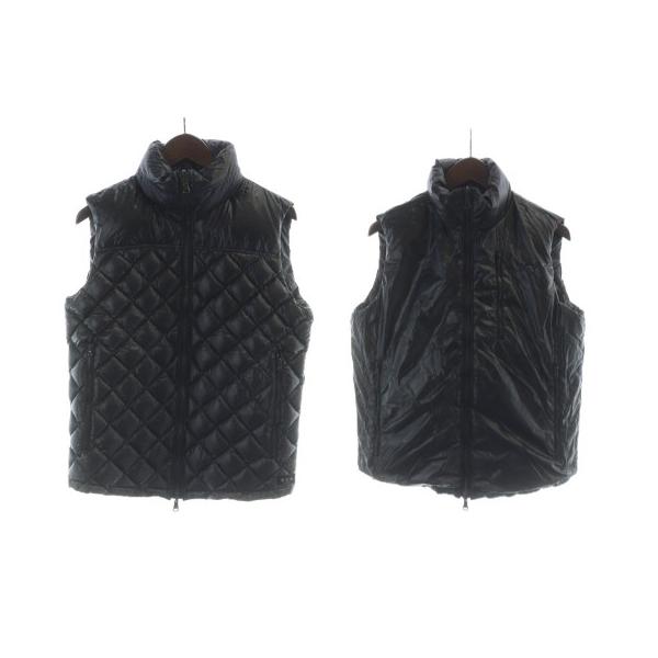 【中古】タトラス TATRAS ダウンベスト ジップアップ ロゴ 02 M 黒 ブラック ■GY17 /MQ メンズ タトラス TATRAS ダウンベスト ジップアップ ロゴ 02 M 黒 ブラック