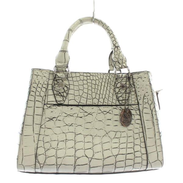 ノーブランド JRA ハンドバッグ ショルダー 2WAY レザー クロコダイル