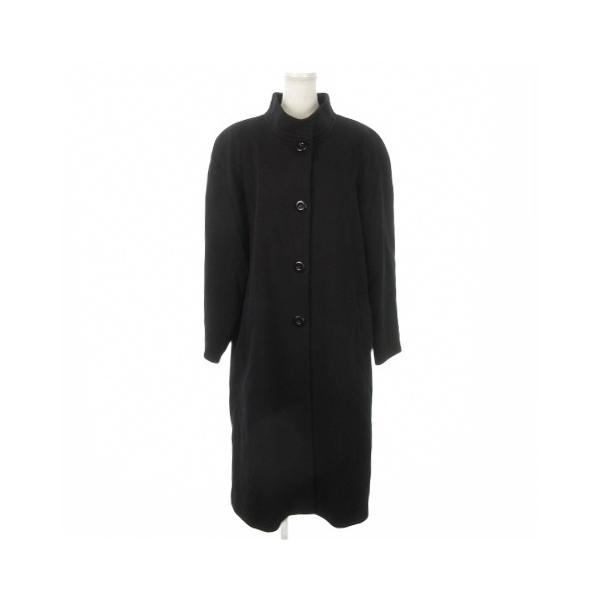 【中古】ベルタボーノ BELTA BUONO ロングコート スタンドカラー カシミヤ 11 黒 ブラック /AH16 ■GY18 レディース ベルタボーノ BELTA BUONO ロングコート スタンドカラー カシミヤ 11