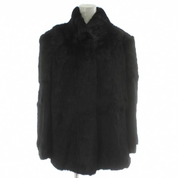 The Best Fur ファーコート 毛皮 ヌートリア 13 黒 ブラック ショート