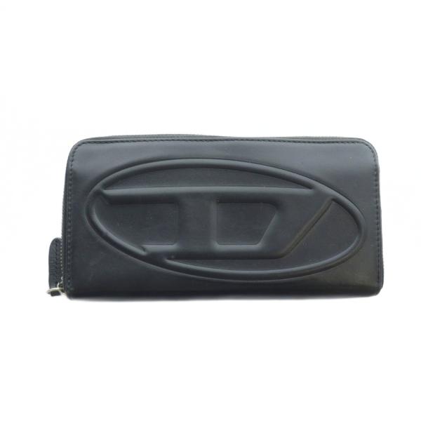 DIESEL（ディーゼル） 長財布 ウォレット レザー ロゴ ラウンド