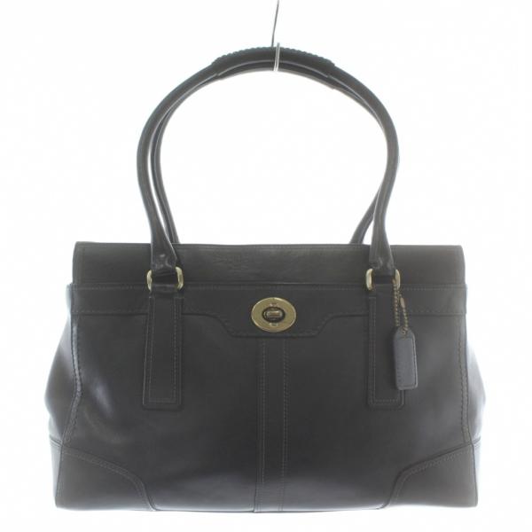 COACH（コーチ） トートバッグ ハンド レザー ロゴ 黒 ブラック 11048