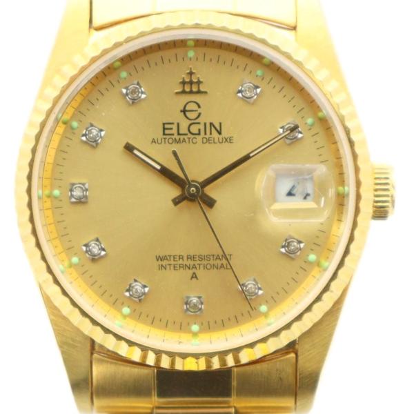 ELGIN 時計 コマ有り 不動品 エルジン ELGIN FK-522-A 腕時計 ウォッチ 自動巻き カレンダー付き