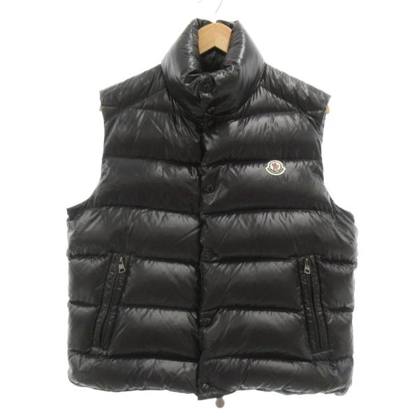 【モンクレール】 TIB GILET ダウンベスト　ロゴワッペン サイズ3　黒 モンクレール】 TIB GILET ダウンベストロゴワッペン サイズ3黒