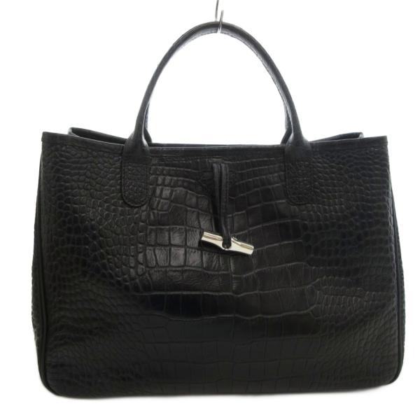 LONGCHAMP（ロンシャン） ロゾ トートバッグ 手提げ クロコ型押し