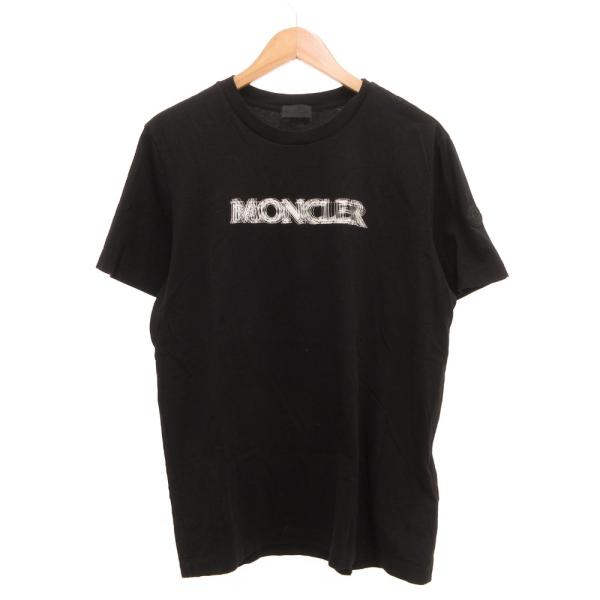 モンクレール　黒Tシャツ ナイトブルー Tシャツ : Tシャツ＆ポロシャツ 向けの メンズ