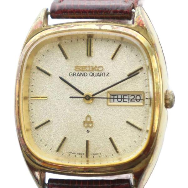 【ジャンク】セイコーグランドクオーツ４８４３-５１００ビンテージ セイコー SEIKO GRAND QUARTZ グランドクォーツ 4843-5100 腕時計